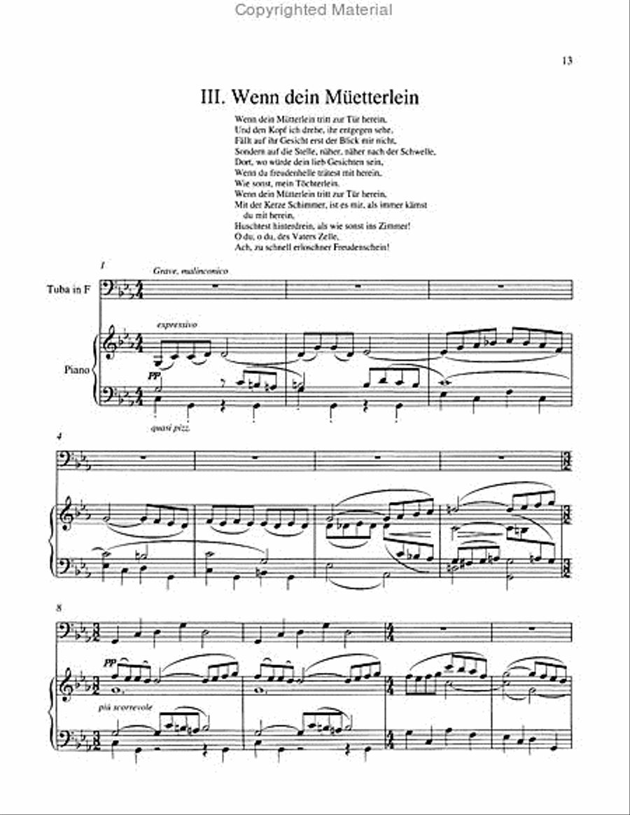 Kinder-Totenlieder Kinder-Totenlieder Tuba scores gallery preview page 4