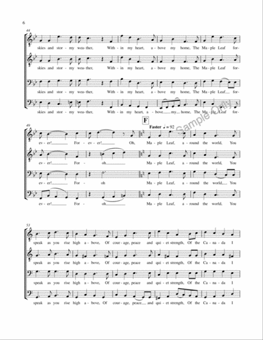 Maple Leaf Forever TTBB scores gallery preview page 5