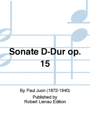 Sonate D-Dur op. 15
