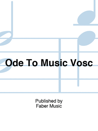 Book cover for Williamson - Ode To Music Vocal Score