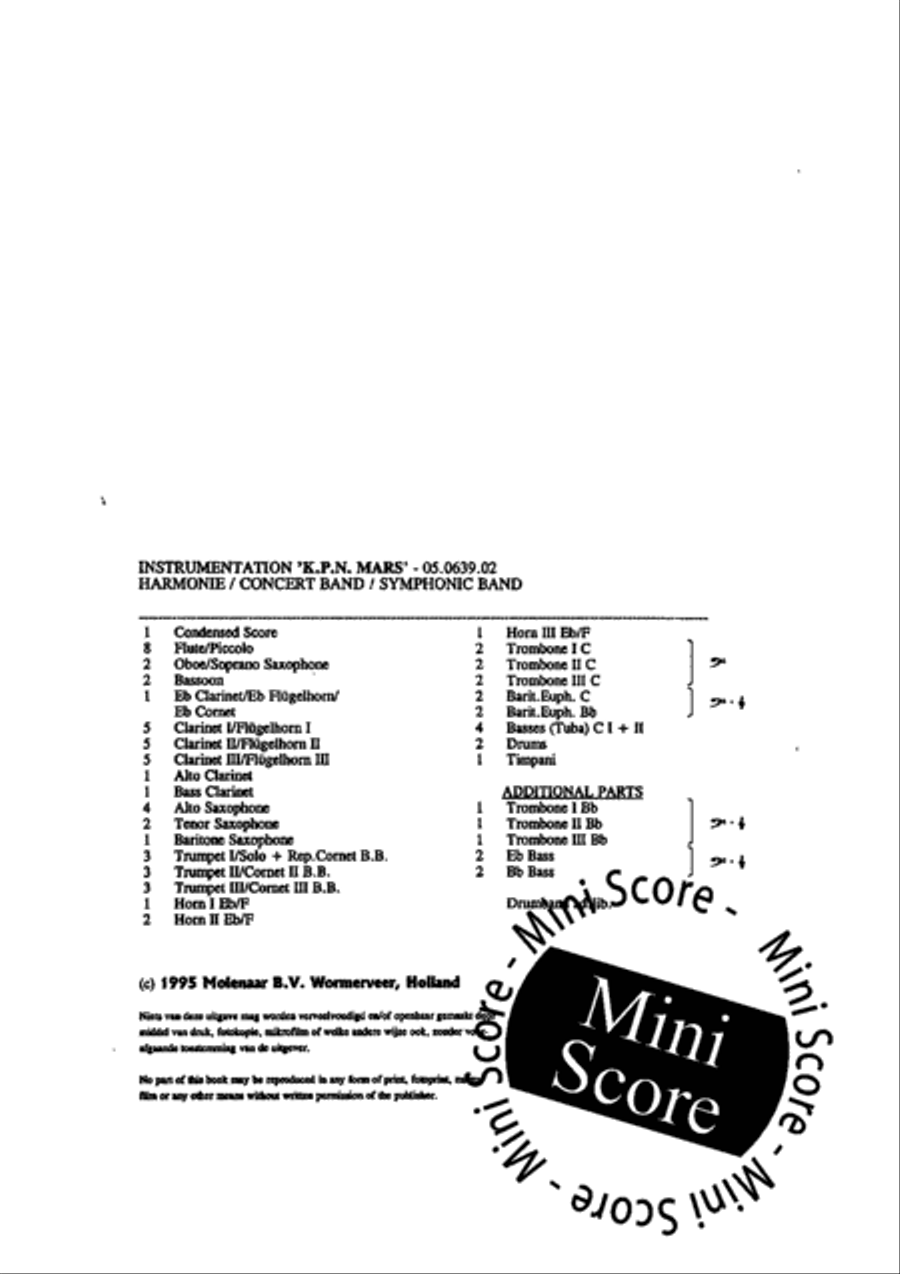 Kpn Mars Kpn Mars Fanfare Band scores gallery preview page 4