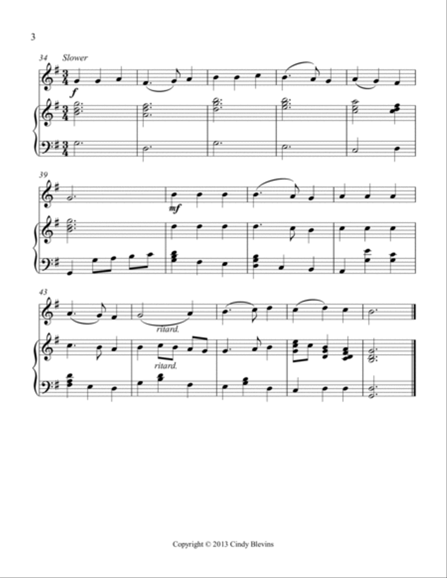 My Country 'Tis Of Thee, for Piano and Violin Violin Solo scores gallery preview page 4