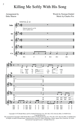 Killing Me Softly With His Song (arr. Deke Sharon)