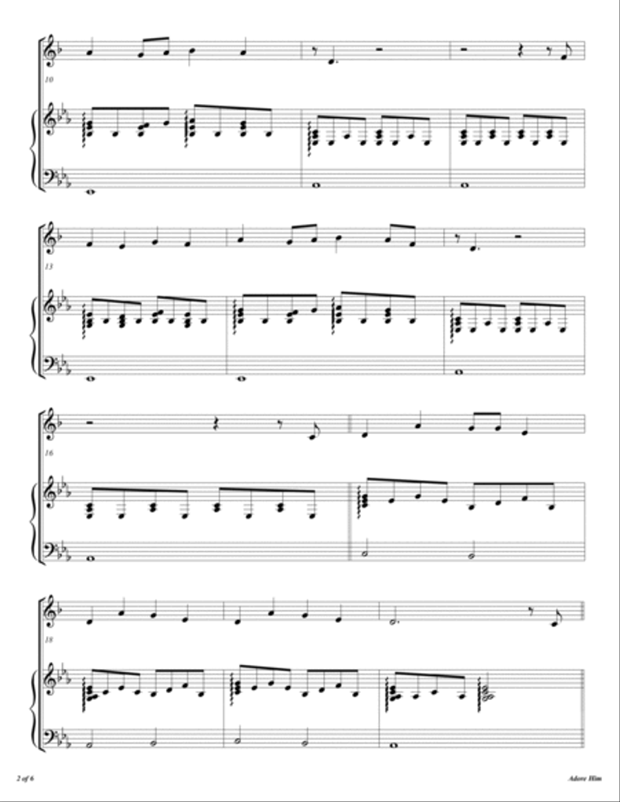 Adore Him Trumpet Solo scores gallery preview page 3