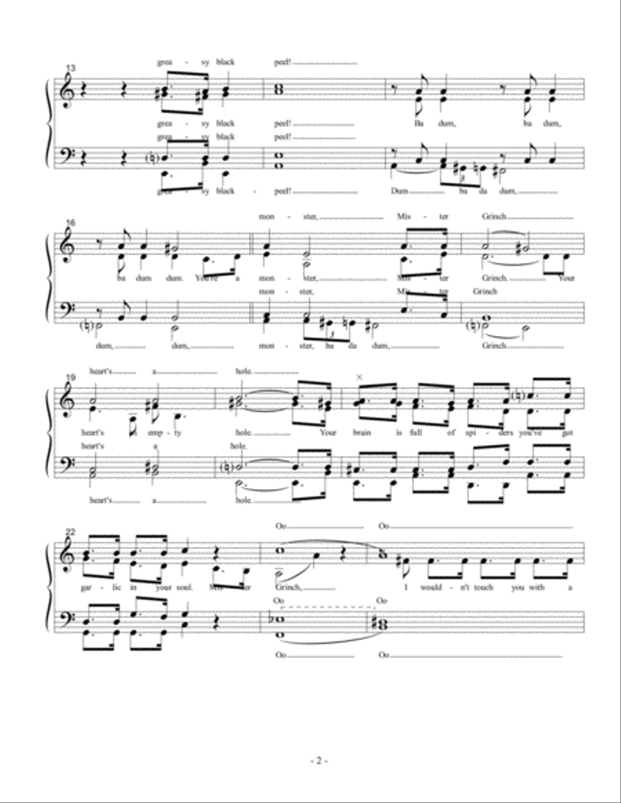 You're A Mean One, Mr. Grinch SA scores gallery preview page 2