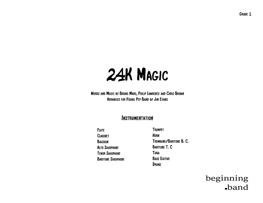 24K Magic Small Ensemble scores gallery preview page 1