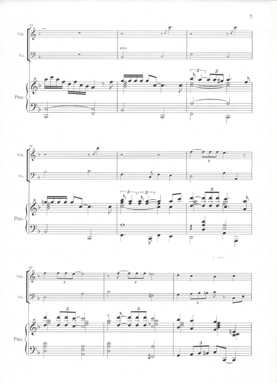 What A Wonderful World Piano Trio scores gallery preview page 5