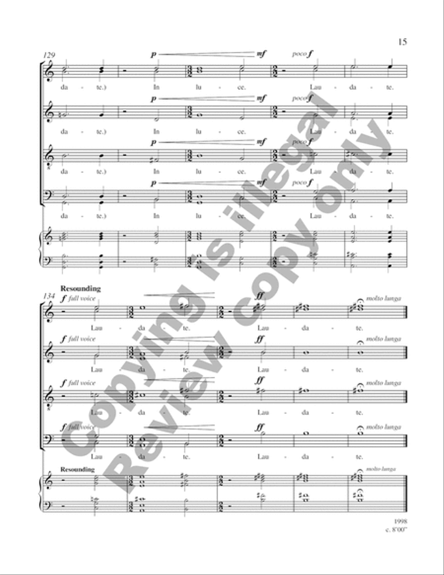 Canticle of the Brother Sun Divisi scores gallery preview page 12