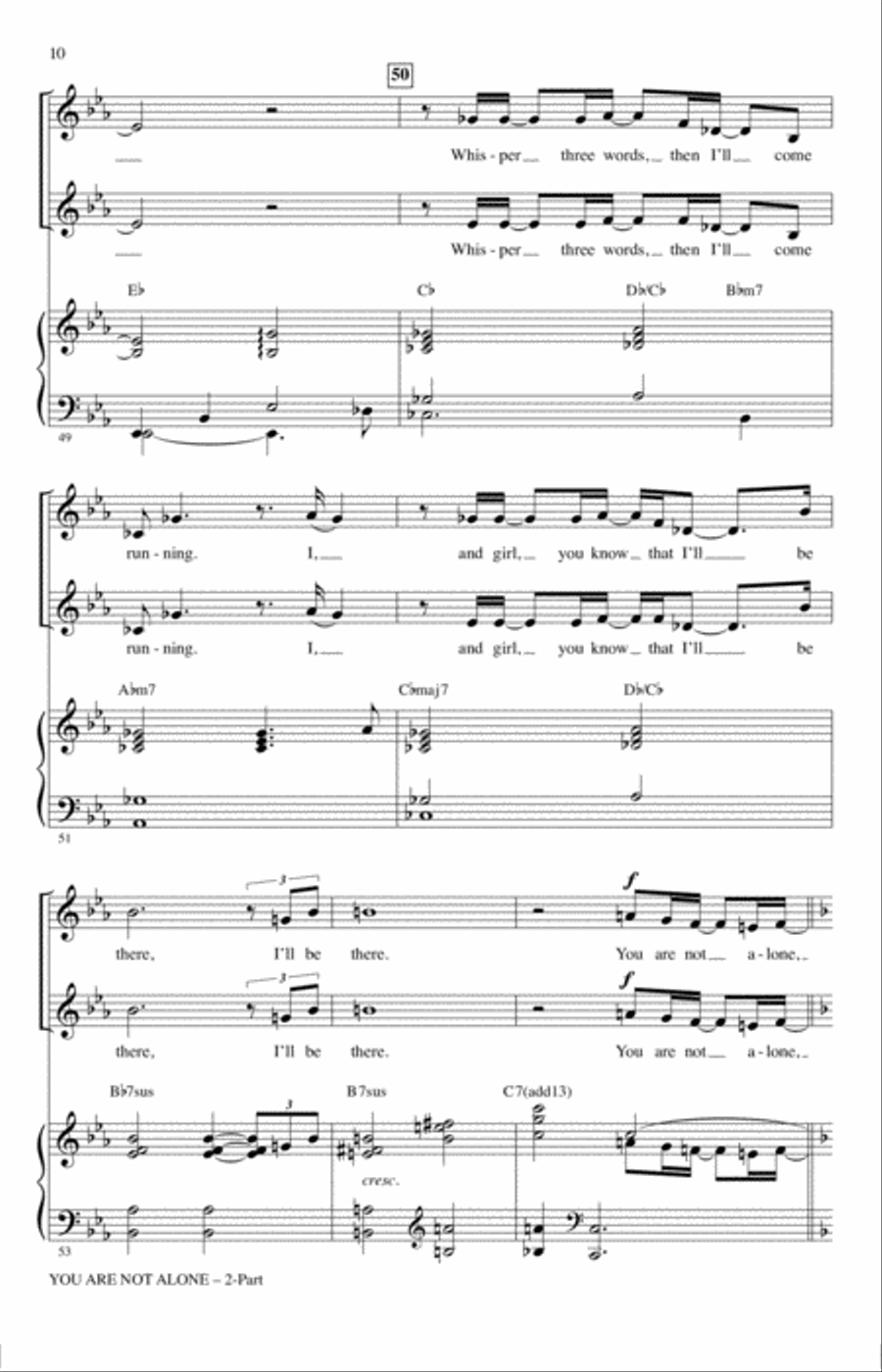 You Are Not Alone 2-Part scores gallery preview page 9