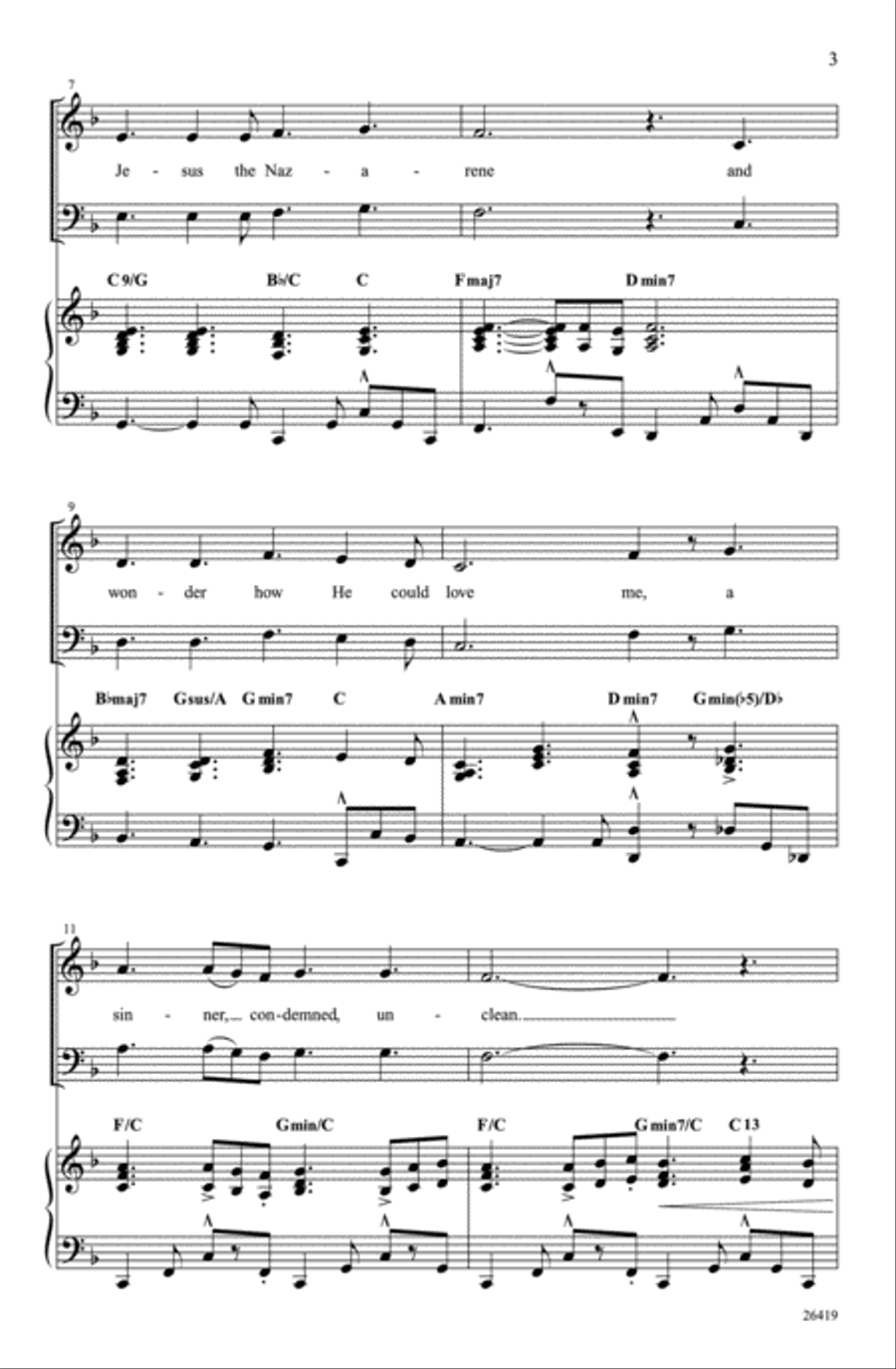 My Savior's Love My Savior's Love 4-Part scores gallery preview page 3