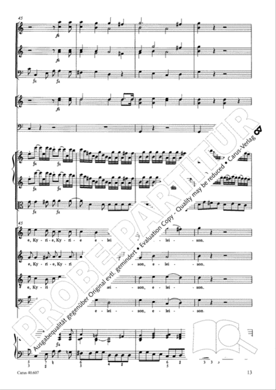 Mass in time of war (Missa in tempore belli) 4-Part scores gallery preview page 24
