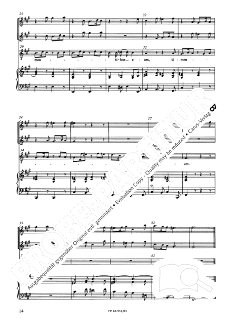 Magnificat in A 4-Part scores gallery preview page 21