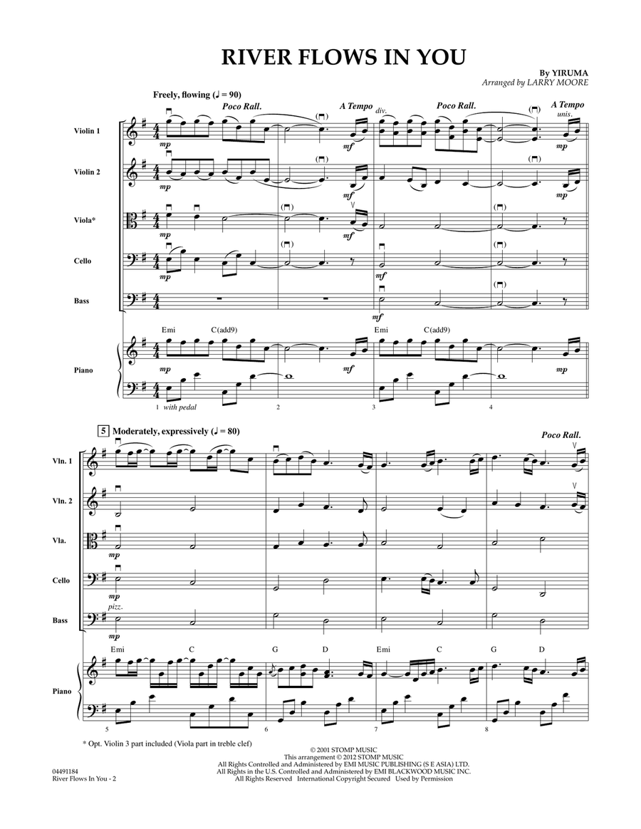 River Flows In You - Full Score Orchestra scores gallery preview page 2