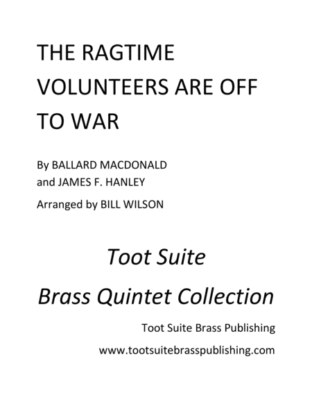 The Ragtime Volunteers Are Off to War image number null