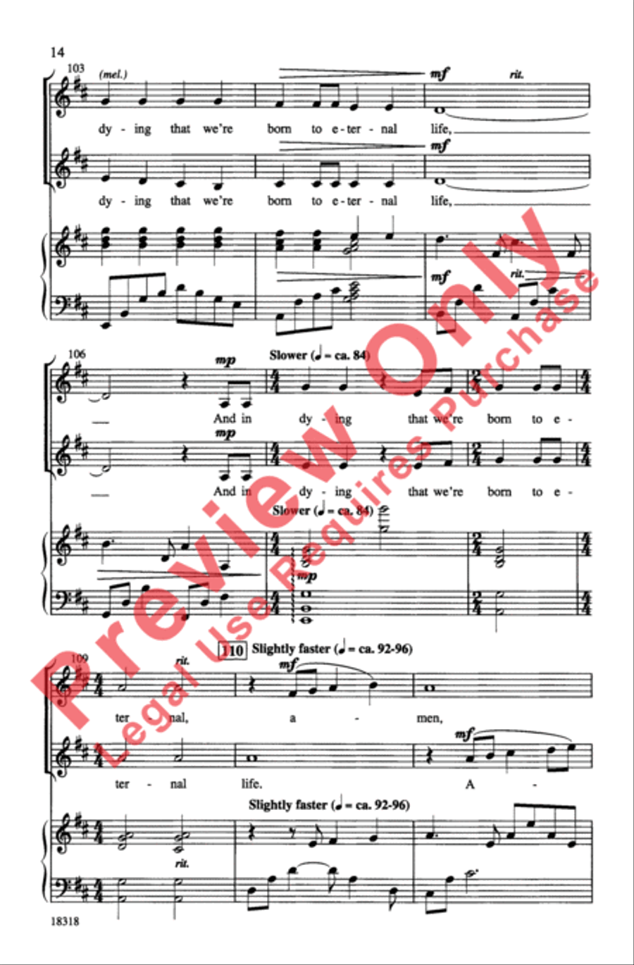 Make Me a Channel of Your Peace 2-Part scores gallery preview page 14