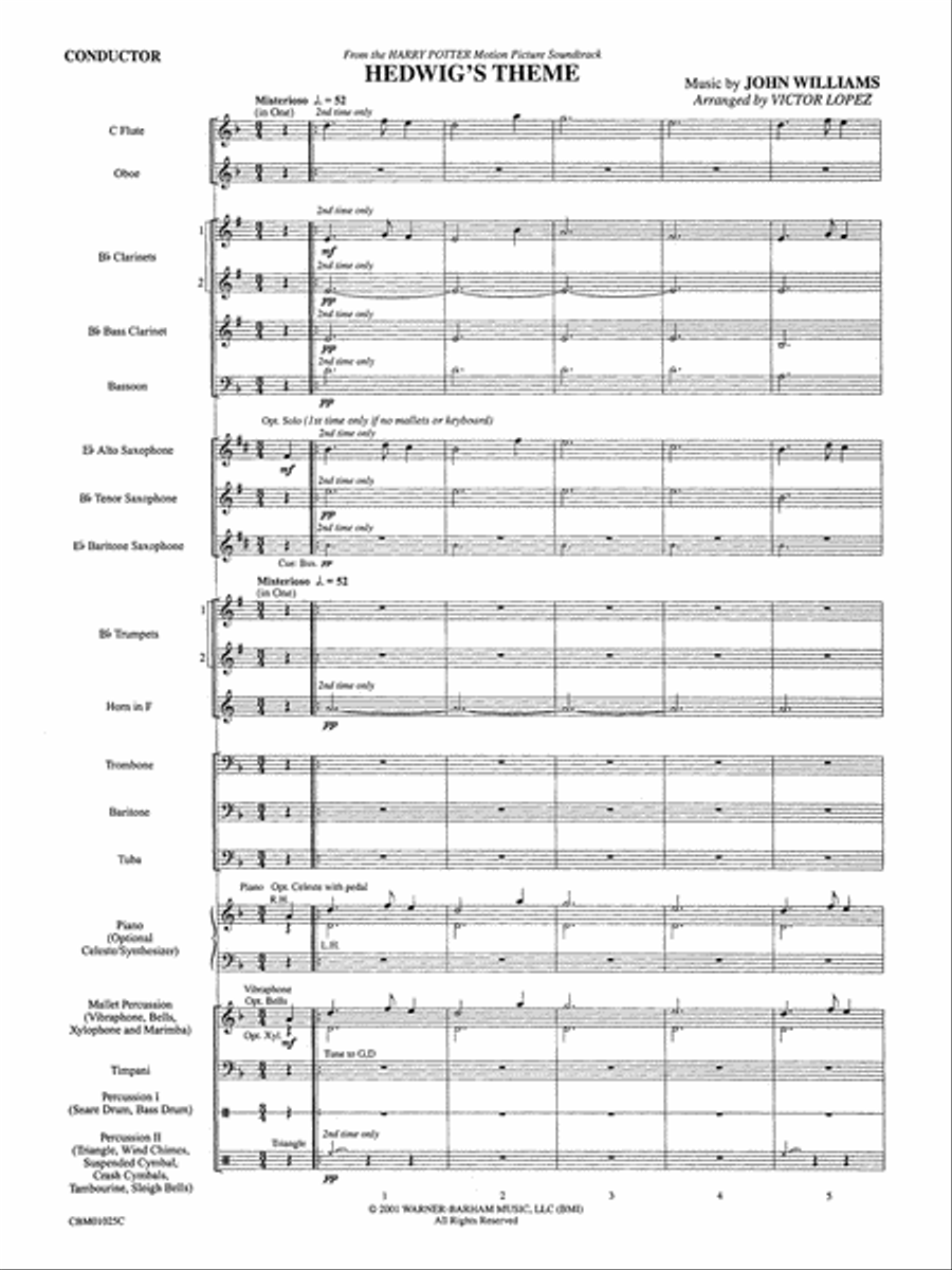 Hedwig's Theme (from Harry Potter): Score Concert Band scores gallery preview page 3