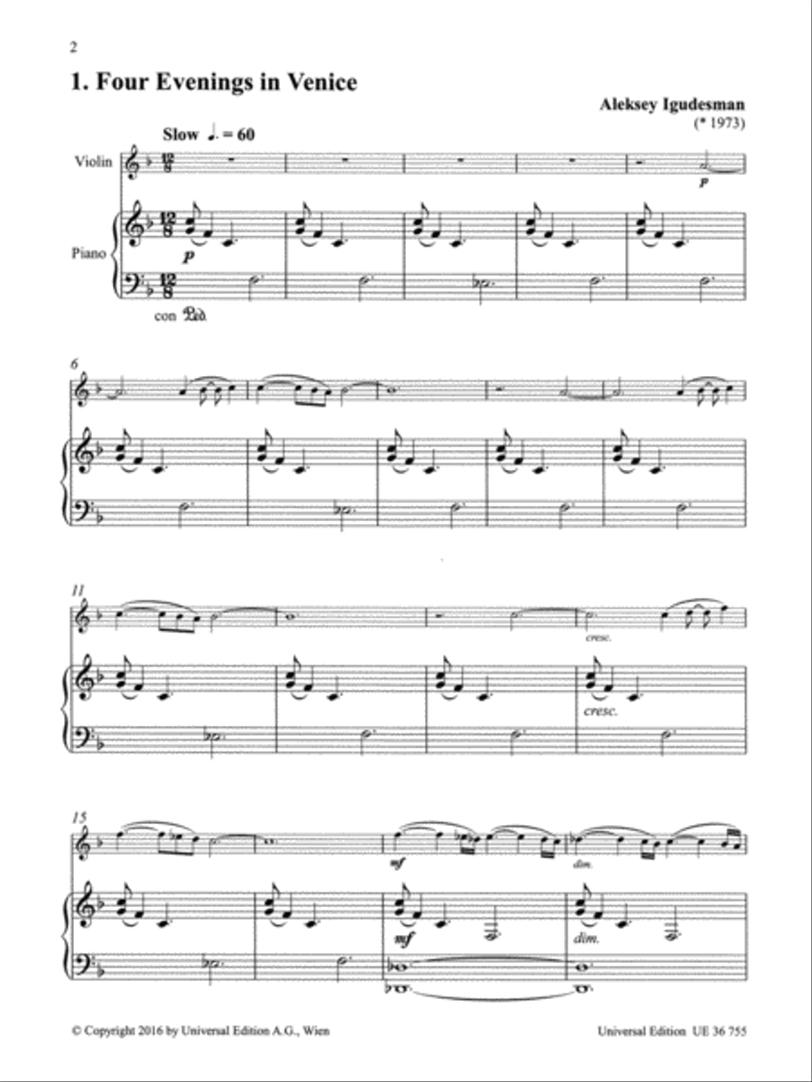 Four Evenings in Venice Chamber Music scores gallery preview page 2