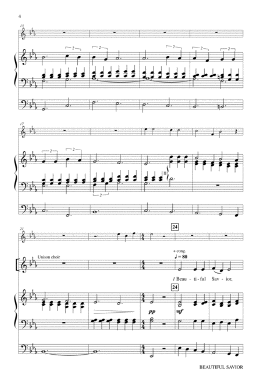 Beautiful Savior 4-Part scores gallery preview page 3