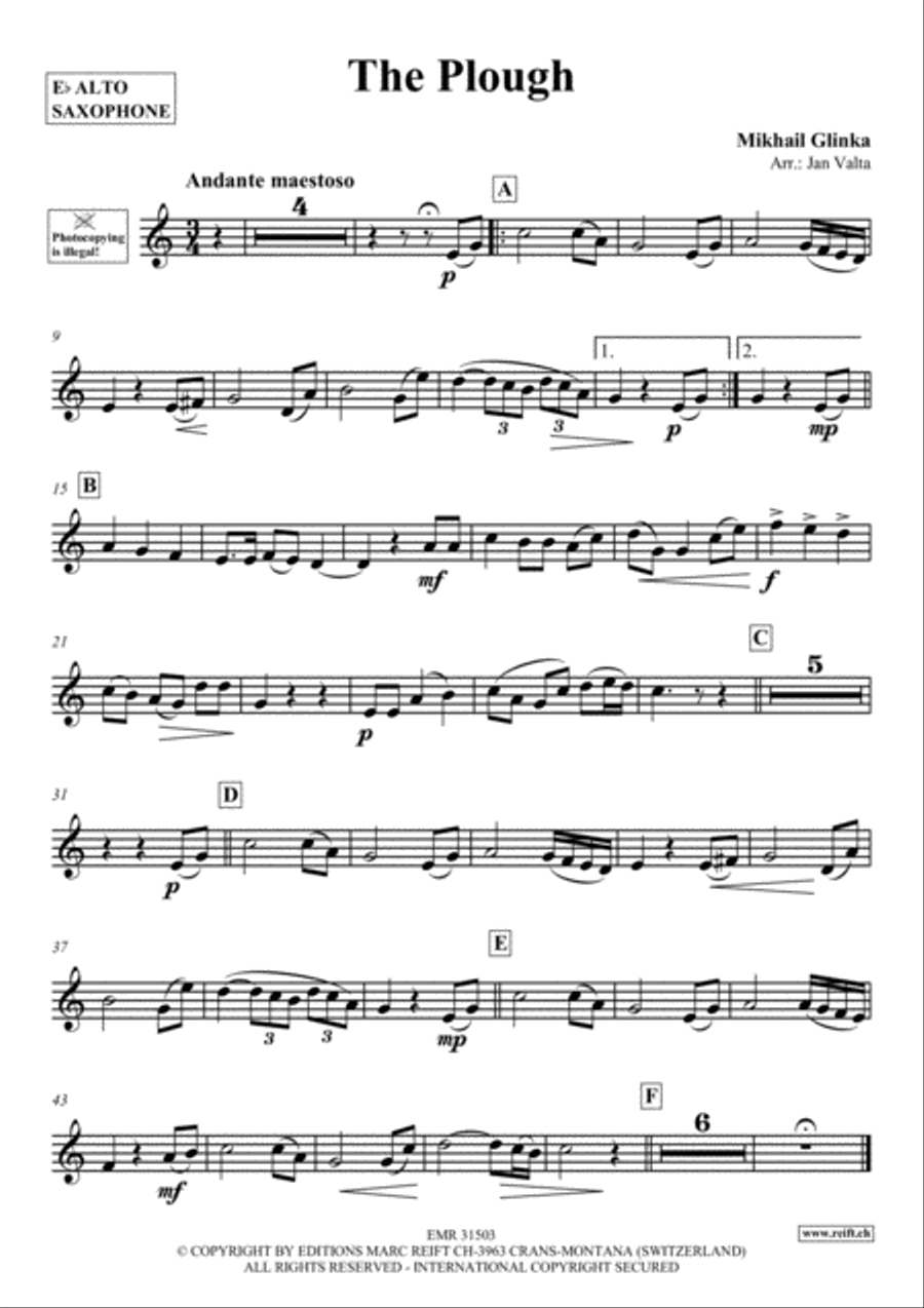 The Plough Alto Saxophone scores gallery preview page 2