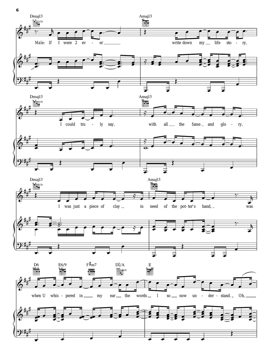 Beautiful, Loved And Blessed Piano, Vocal, Guitar scores gallery preview page 6