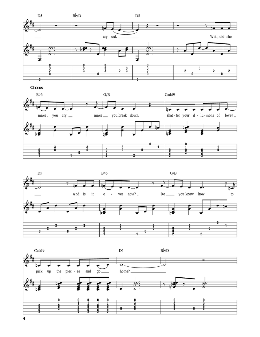 Gold Dust Woman Acoustic Guitar scores gallery preview page 4