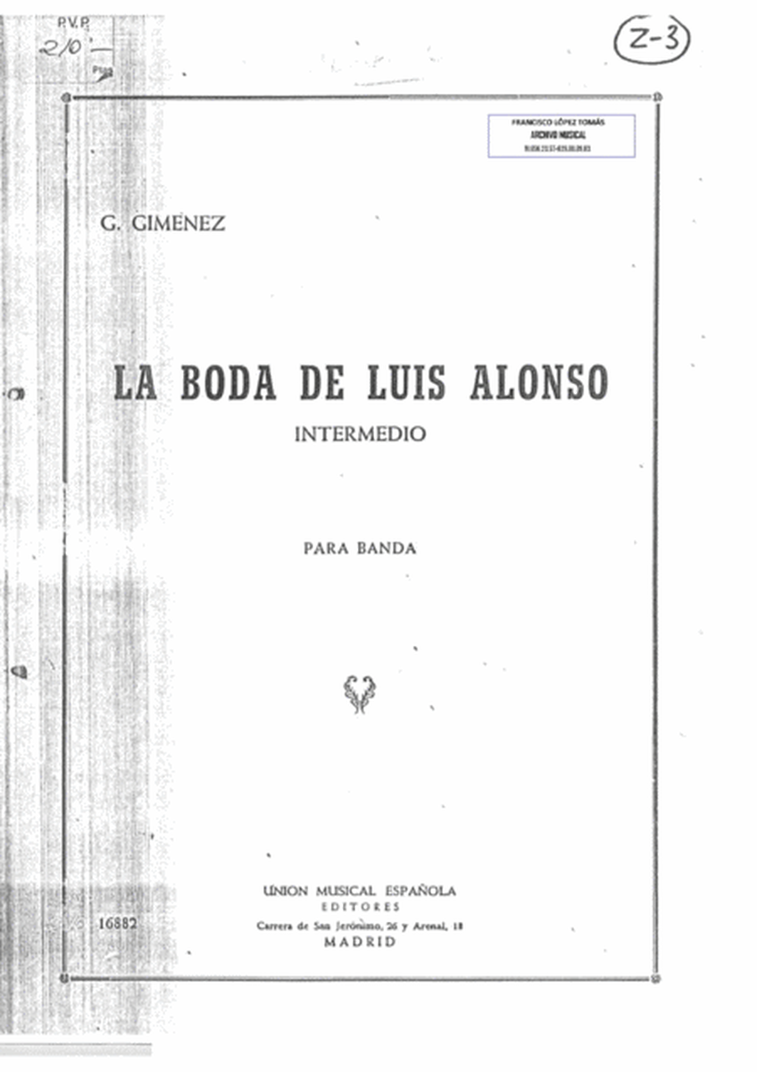La Boda de Luis Alonso (Intermedio) image number null