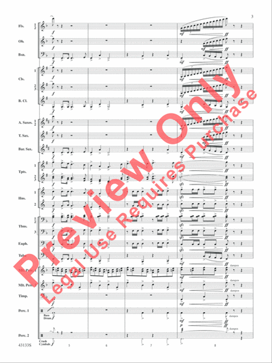 And Heaven and Nature Ring! Concert Band scores gallery preview page 4