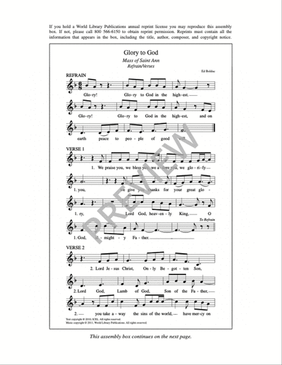 Glory to God-Mass of Saint Ann SAT scores gallery preview page 20