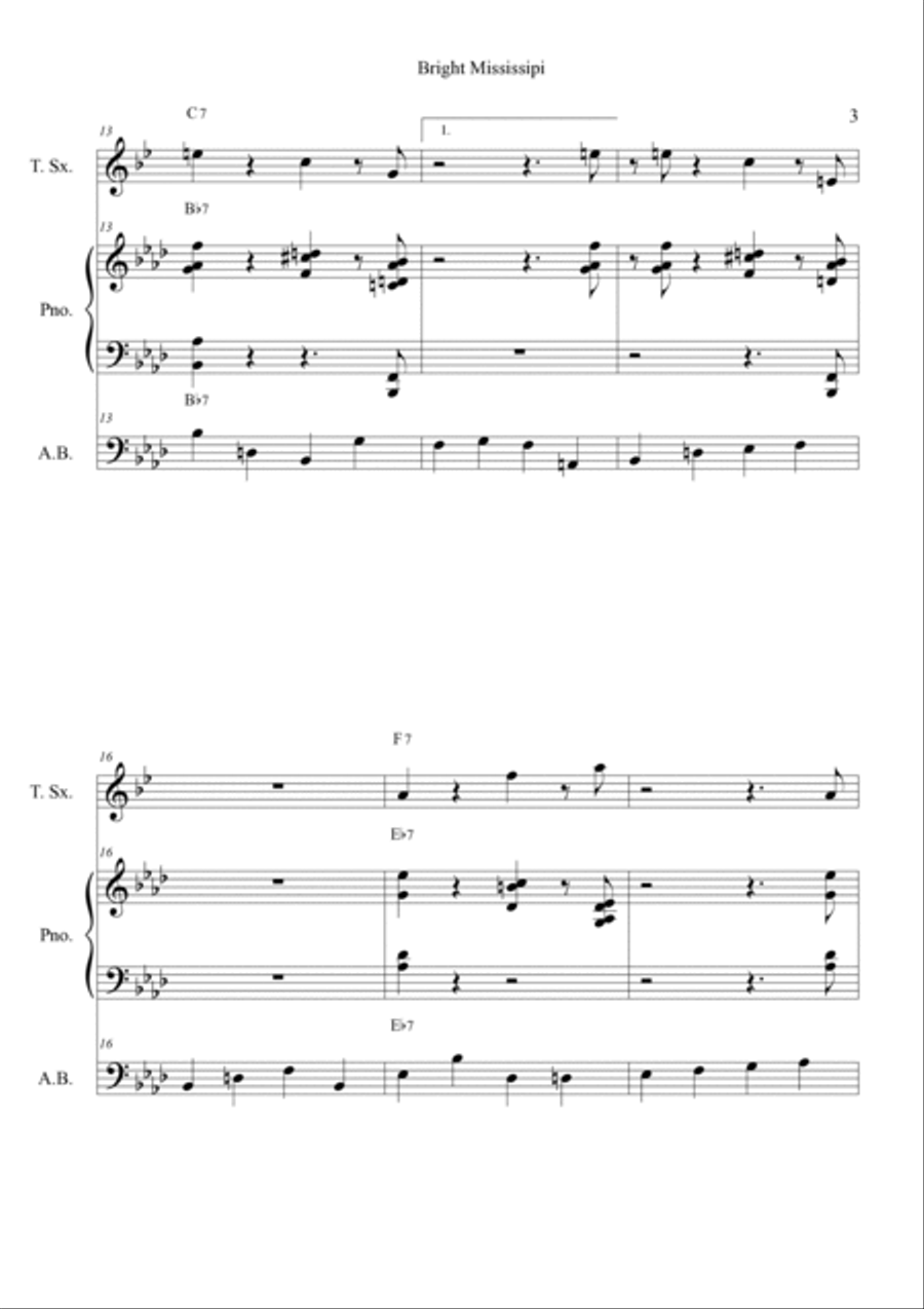 Bright Mississippi Jazz Ensemble scores gallery preview page 3
