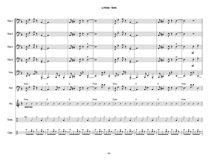 La Murga Panamena Trombone Duet scores gallery preview page 6