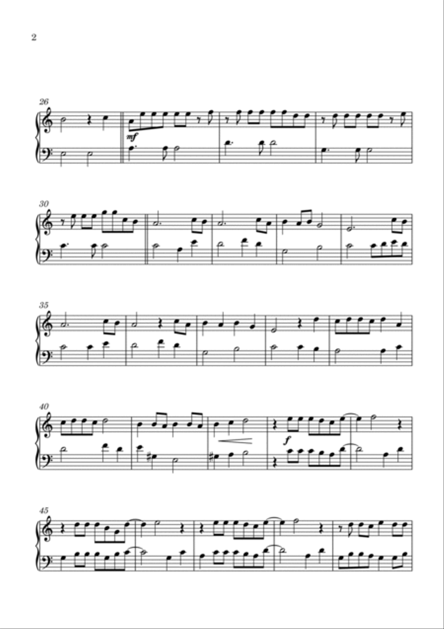 Flowers Easy Piano scores gallery preview page 2