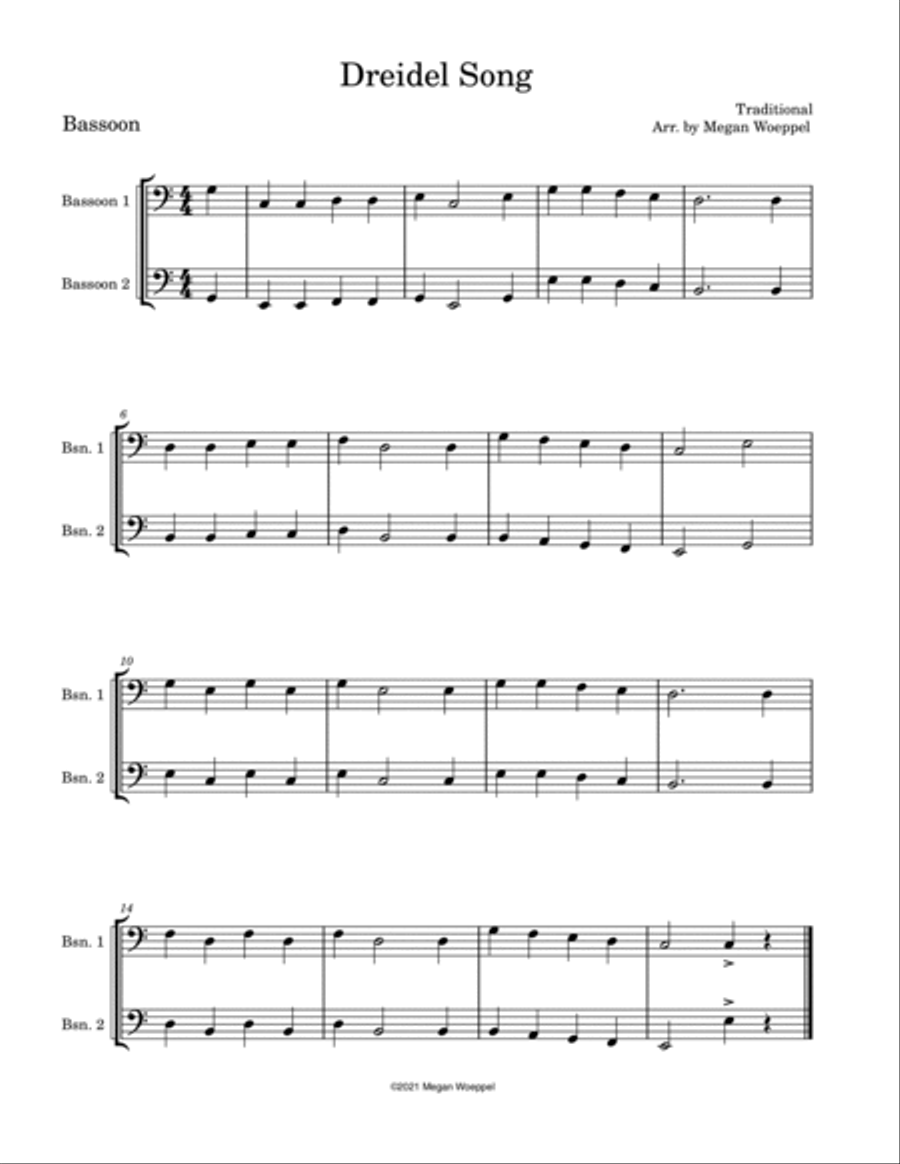 Easy Holiday Duets - Bassoon Easy Holiday Duets - Bassoon Woodwind Duet scores gallery preview page 5
