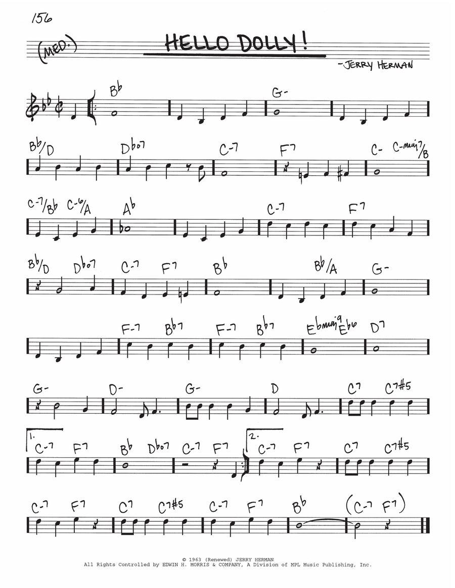 Hello, Dolly! Piano scores gallery preview page 1