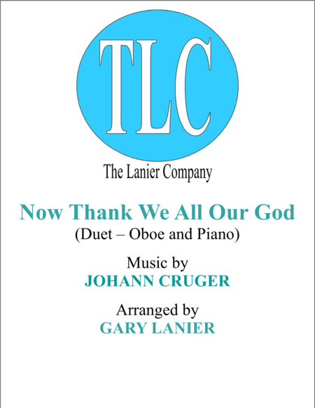 NOW THANK WE ALL OUR GOD (Duet – Oboe and Piano/Score and Parts) image number null