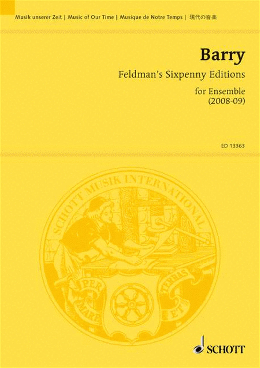 Feldman's Sixpenny Editions Study Score (for Ensemble) Study Score scores gallery preview page 1
