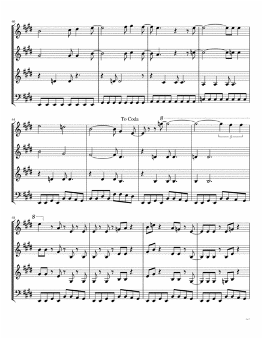 I Saw Her Standing There Woodwind Quartet scores gallery preview page 6