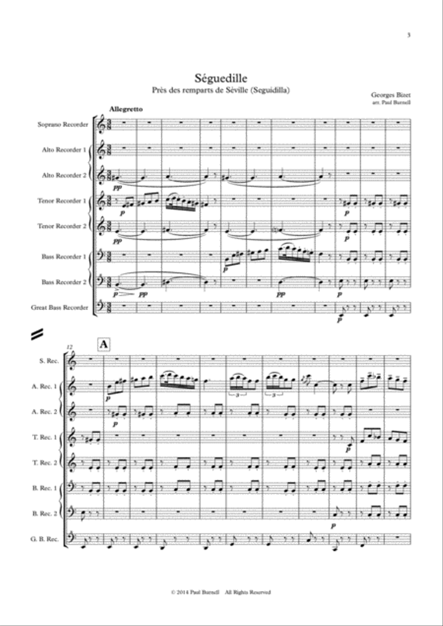 Séguedille Recorder scores gallery preview page 3