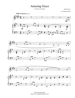 Amazing Grace - for alto sax and piano