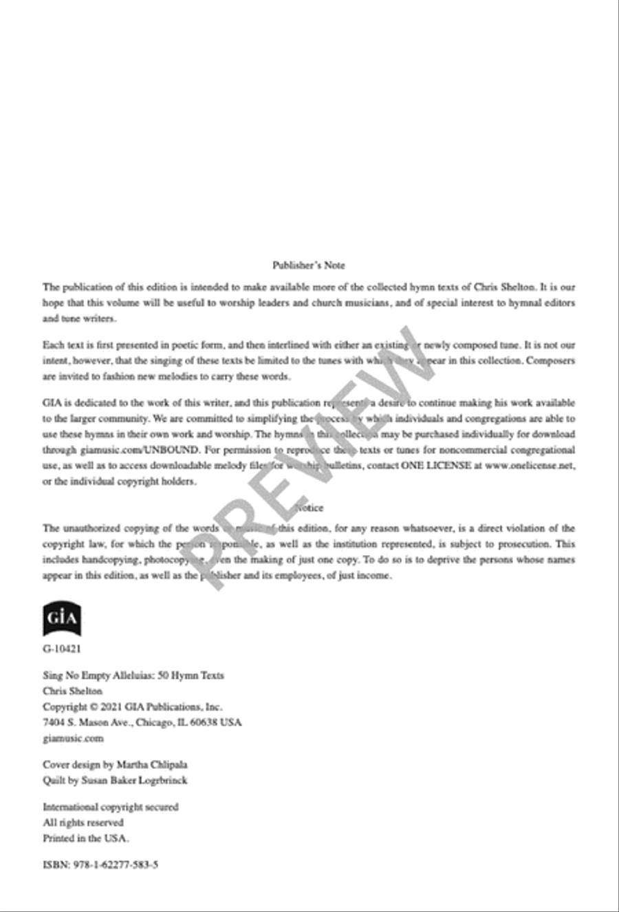 Sing No Empty Alleluias Sacred scores gallery preview page 4