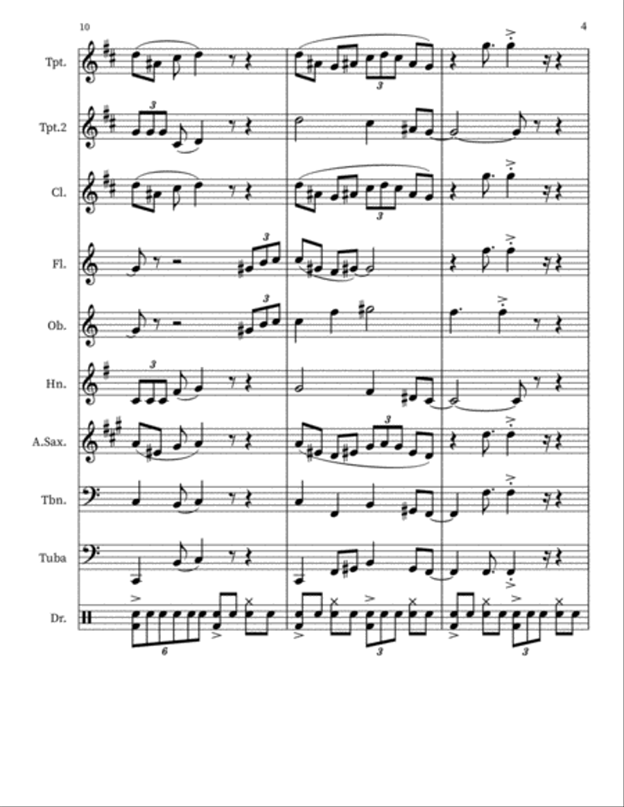 Rise of the Quarantine Concert Band scores gallery preview page 4