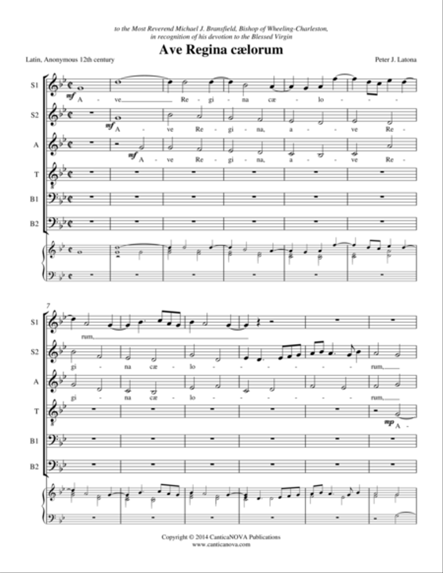 Ave Regina caelorum A Cappella scores gallery preview page 2