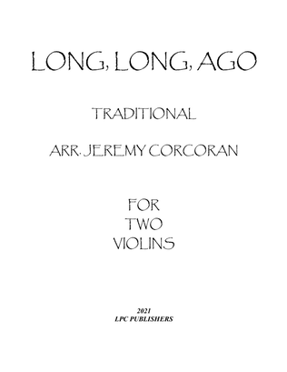 Book cover for Long Long Ago for Two Violins