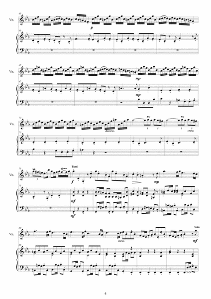 Vivaldi - Violin Concerto No.2 in E flat major RV 259 Op.6 for Violin and Piano image number null