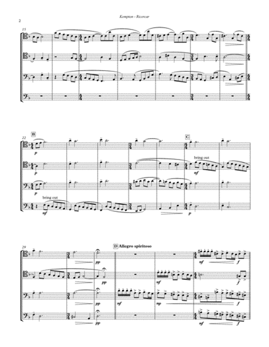 Ricercar for Sonorous Instruments - Trombone Quartet