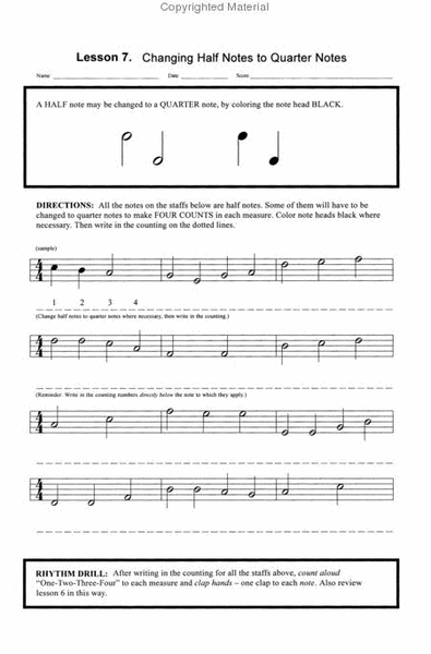 Rhythm Workbook, Primer