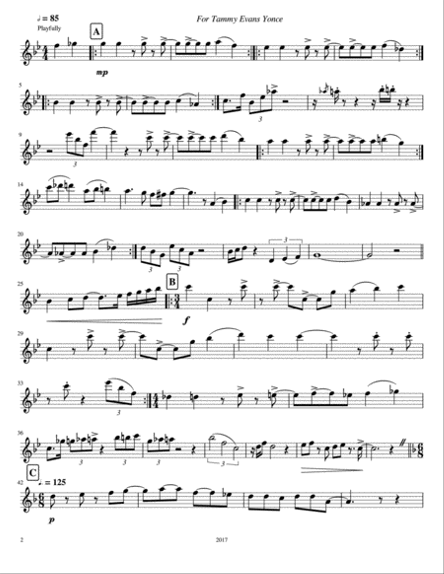 Partido Alto e Bembe for Solo Flute Flute Solo scores gallery preview page 2