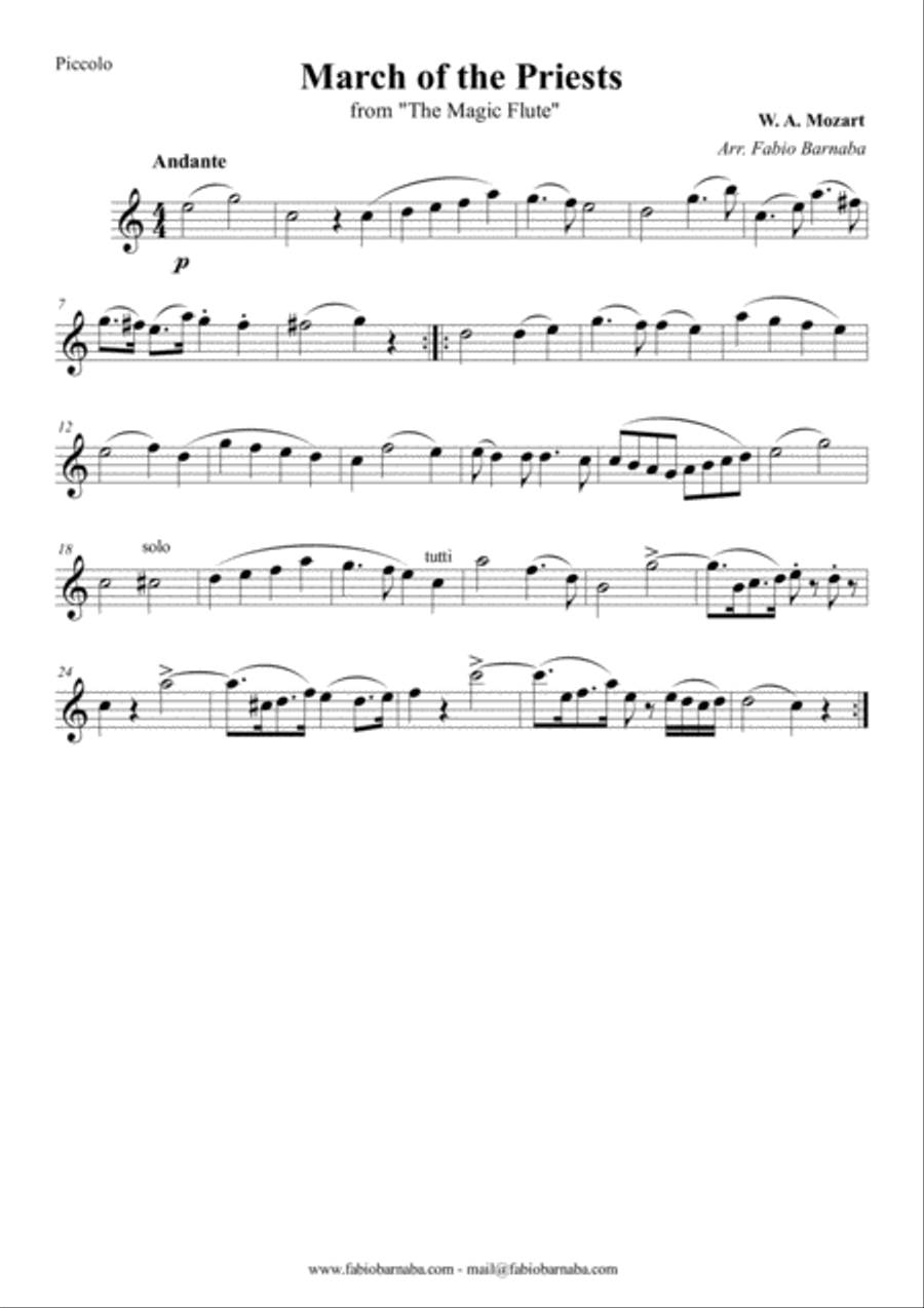 March of the Priests from Mozart's 