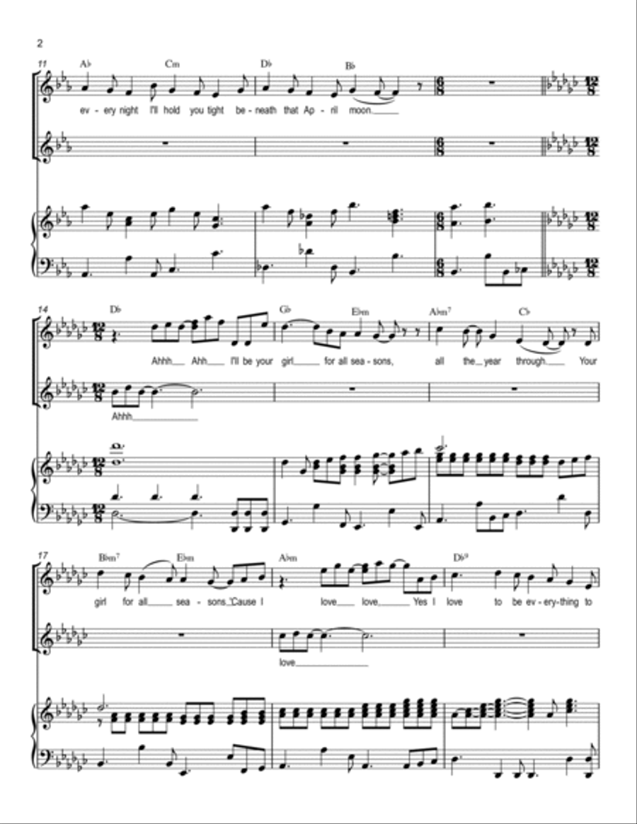 Girl For All Seasons Girl For All Seasons Voice scores gallery preview page 2