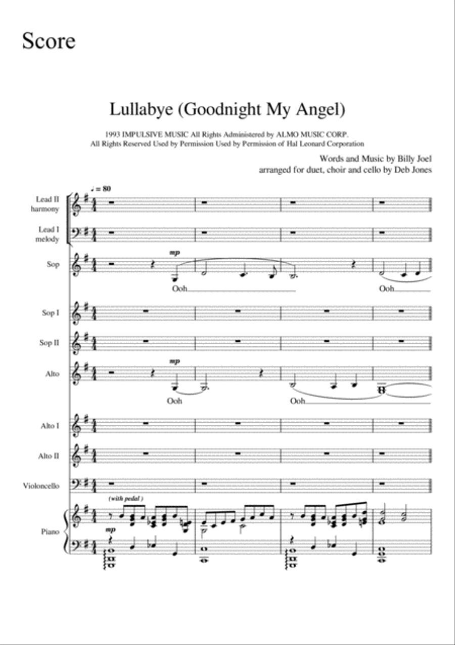 Lullabye (Goodnight, My Angel) SSA scores gallery preview page 2