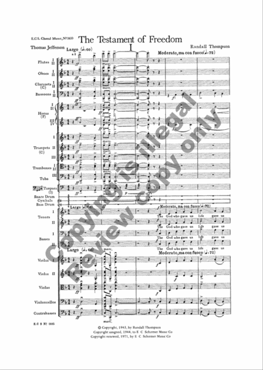 The Testament of Freedom (Additional Orchestra Score) Choir scores gallery preview page 24